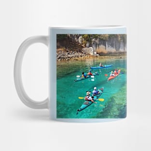 Kayaking over a sunken harbor - Lycia, Turkey Mug